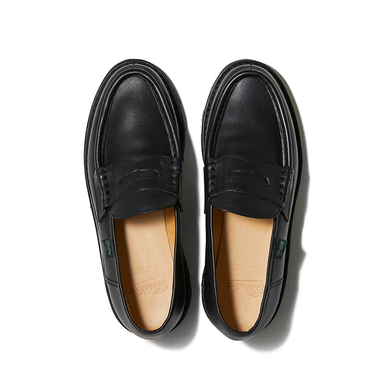 【新品未使用】 パラブーツ Paraboot ランス REIMS ローファー レザーシューズ 革靴 ノワール Lisse Noir ブラック BLACK 【UK9/約27.5cm】