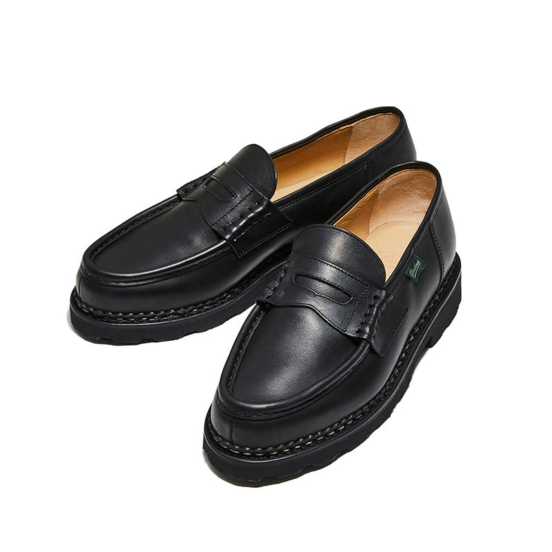 【新品未使用】 パラブーツ Paraboot ランス REIMS ローファー レザーシューズ 革靴 ノワール Lisse Noir ブラック BLACK 【UK9/約27.5cm】